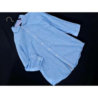 ビームス(BEAMS)のBEAMS HEART ビームスハート 綿麻 7分袖 シャツ sizeM/青 ■◇ メンズ(シャツ)