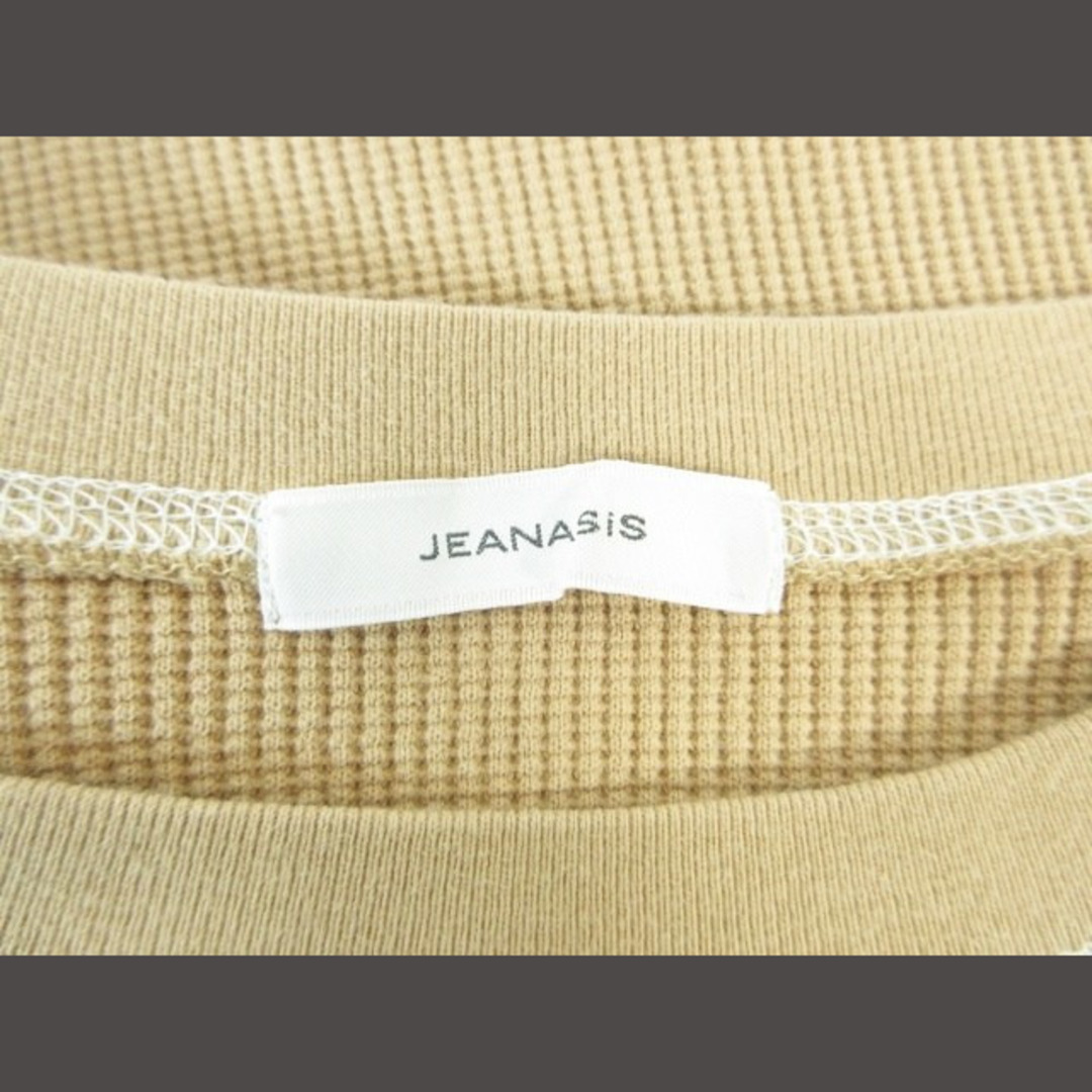 JEANASIS(ジーナシス)のJEANASIS Tシャツ ロンT カットソー 丸首 長袖 ワッフル地 綿 F レディースのトップス(カットソー(長袖/七分))の商品写真