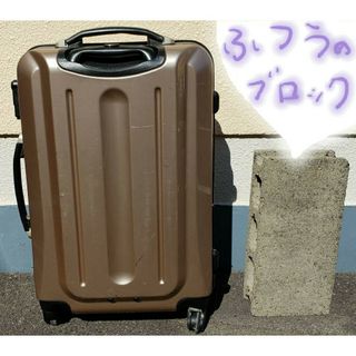 *ジャンク　大きいキャリーバッグ　ゴールド系(旅行用品)