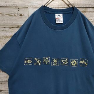 【608】90sUSA古着AAAハワイアン柄KonaHawaii半袖ゆるダボＸＬ(Tシャツ/カットソー(半袖/袖なし))