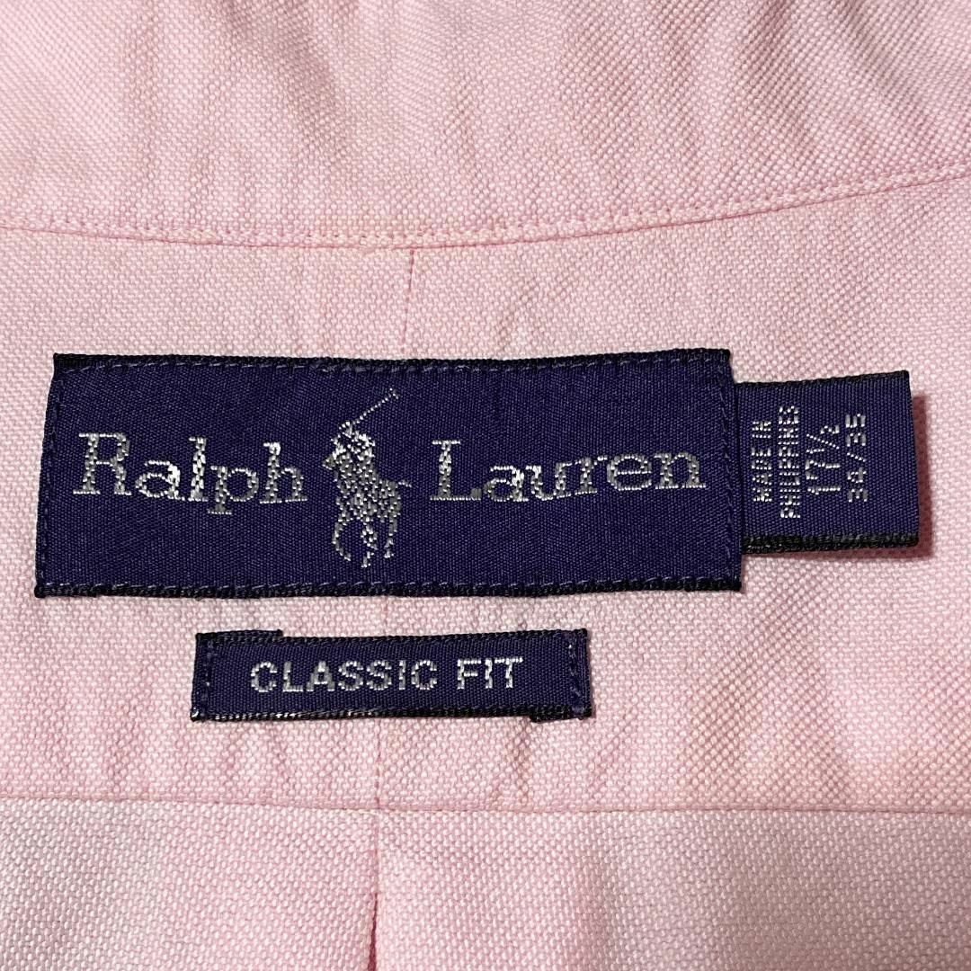 Ralph Lauren(ラルフローレン)のラルフローレン BD長袖シャツ ポニー刺繍 無地 ピンク US古着 b31 メンズのトップス(シャツ)の商品写真