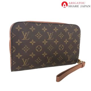 ルイヴィトン(LOUIS VUITTON)のLOUIS VUITTON ルイヴィトン オルセー セカンドバッグ クラッチバッグ メンズ モノグラムキャンバス ブラウン茶色 M51790  中古品【鑑定済】(セカンドバッグ/クラッチバッグ)