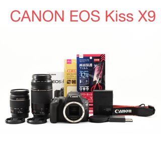 Wi-Fi/動画/保証/canon kiss x9標準&望遠ダブルレンズセット(デジタル一眼)