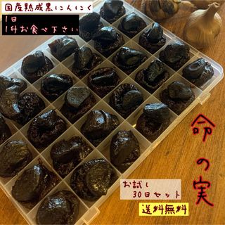 国産熟成黒にんにく　命の実　お試し30日セット　黒にんにく(野菜)