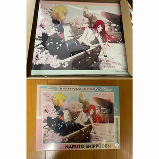 NARUTO キャンバスボード パズル ミナト　クシナ 2点(キャラクターグッズ)