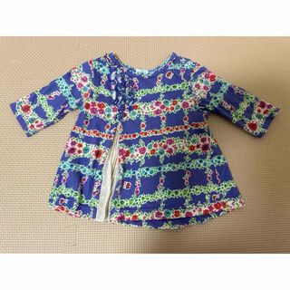 ハッカベビー(hakka baby)の【ハッカベビー】花柄 長袖チュニック カットソー　80cm(シャツ/カットソー)