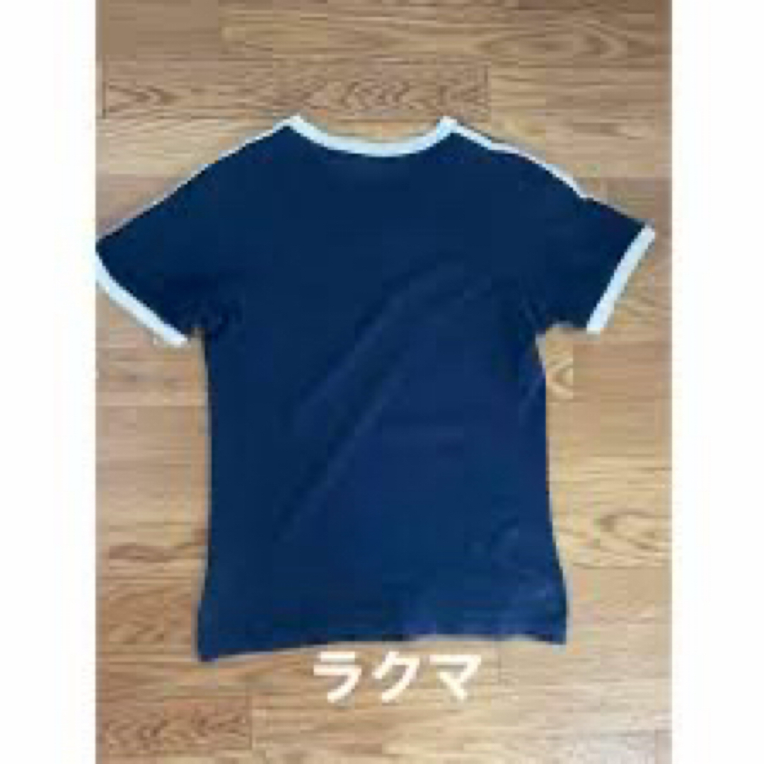 Originals（adidas）(オリジナルス)のLサイズ3ストライプ リンガー Tシャツ アディダス オリジナルス ネイビー 紺 メンズのトップス(Tシャツ/カットソー(半袖/袖なし))の商品写真