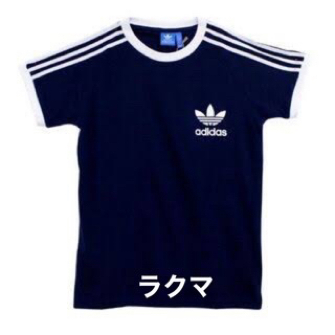 Originals（adidas）(オリジナルス)のLサイズ3ストライプ リンガー Tシャツ アディダス オリジナルス ネイビー 紺 メンズのトップス(Tシャツ/カットソー(半袖/袖なし))の商品写真