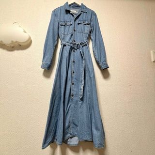 マウジー(moussy)のmoussy ロングデニムワンピース　デニムワンピース(ロングワンピース/マキシワンピース)