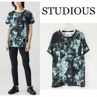 ステュディオス(STUDIOUS)の新品【ステュディオス】フラワー柄 ドルマンスリーブ Tシャツ 1(M相当)(Tシャツ/カットソー(半袖/袖なし))