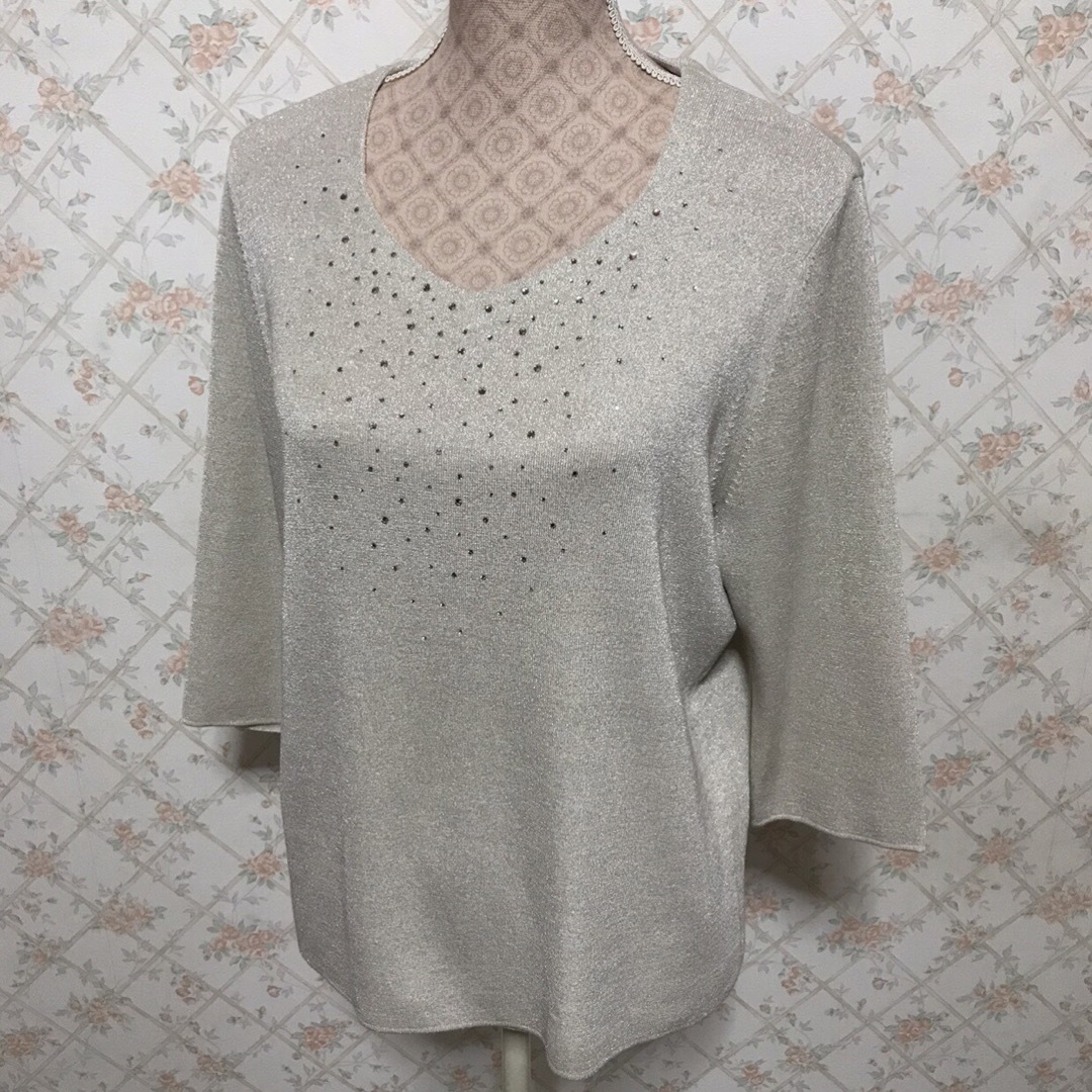 leilian(レリアン)の★Leilian/レリアン★大きいサイズ！七分袖カットソー13+(XL) レディースのトップス(カットソー(長袖/七分))の商品写真