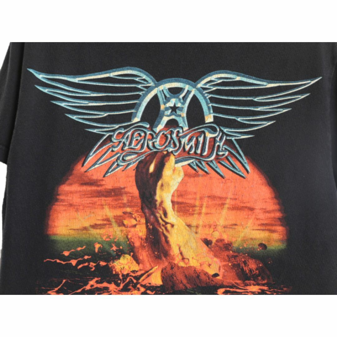00s ☆ エアロスミス プリント Tシャツ メンズ S 黒 古着 00年代 00s ☆ エアロスミス プリント Tシャツ メンズ S 黒 古着 00年代