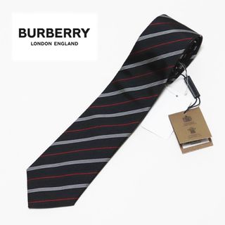 バーバリー(BURBERRY)の《バーバリー》新品 英国製 シルク100% アメリカ式 レジメンタル柄ネクタイ(ネクタイ)