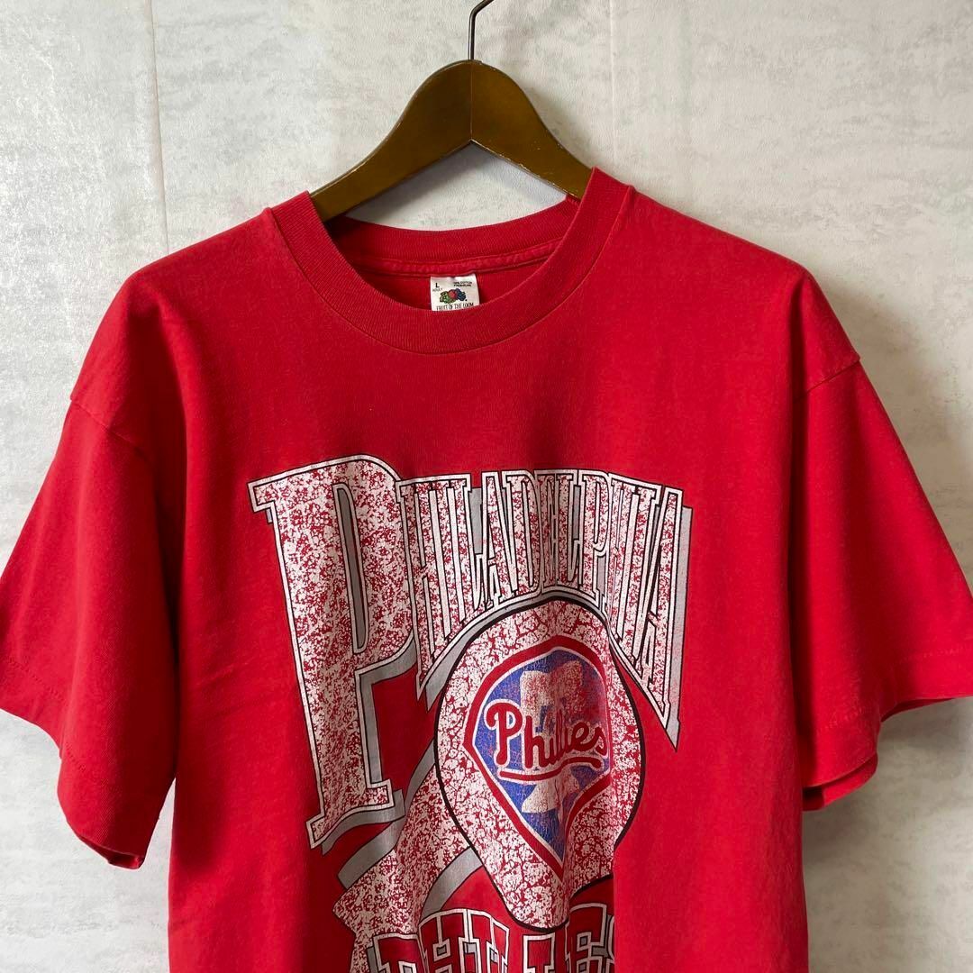 MLB(メジャーリーグベースボール)のビンテージ　メイドインUSA　シングルステッチ　メジャーリーグフィリーズＴシャツ メンズのトップス(Tシャツ/カットソー(半袖/袖なし))の商品写真