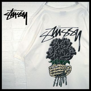 ステューシー(STUSSY)の【STUSSY】リフレクター加工　スカルローズ　pigment dye　Tシャツ(Tシャツ/カットソー(半袖/袖なし))