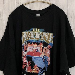 ミュージックティー(MUSIC TEE)のリルウェイン　ラッパー　ラップ　サイズ3ＸＬ　半袖Ｔシャツ　メンズ　古着(Tシャツ/カットソー(半袖/袖なし))