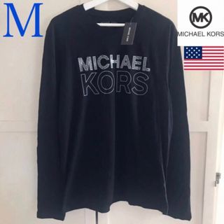 マイケルコース(Michael Kors)のレア新品 マイケルコース USA メンズ ロング Tシャツ M 黒(Tシャツ/カットソー(七分/長袖))