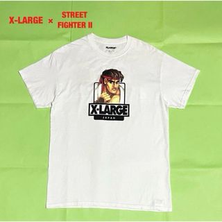 XLARGE - XLARGE×STREET FIGHTER2　コラボTシャツ　ビッグロゴ　リュウ