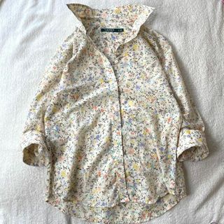 美品 ローレンラルフローレン 花柄シャツ ブラウス Mサイズ