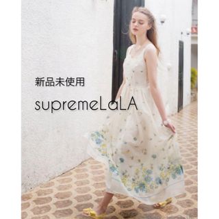 シュープリームララ(Supreme.La.La.)の【新品未使用】supremeLaLa スケッチフラワーキャミソールワンピース(ロングワンピース/マキシワンピース)