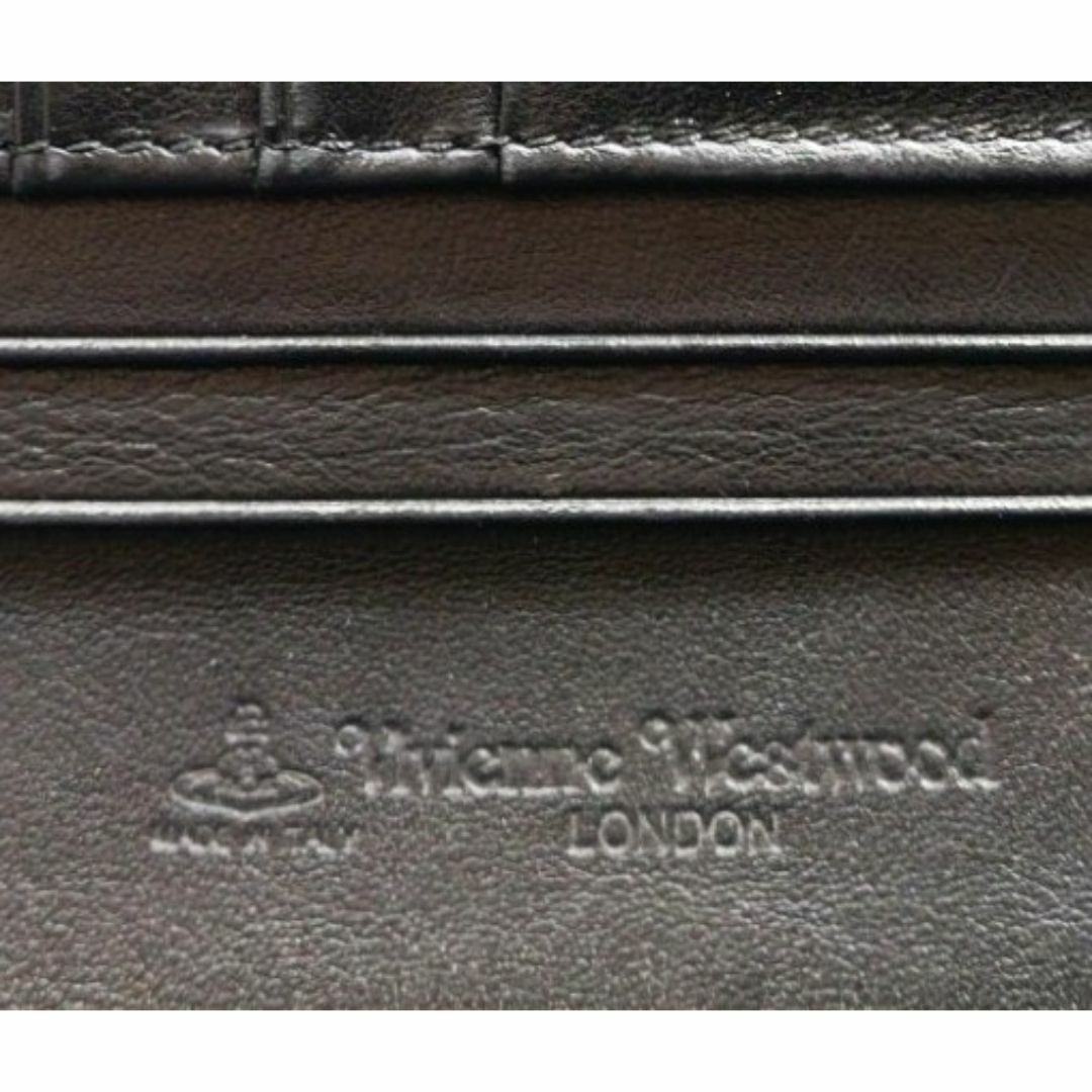 Vivienne Westwood(ヴィヴィアンウエストウッド)のヴィヴィアンウエストウッド エナメル リボン 長財布 ブラック レディースのファッション小物(財布)の商品写真