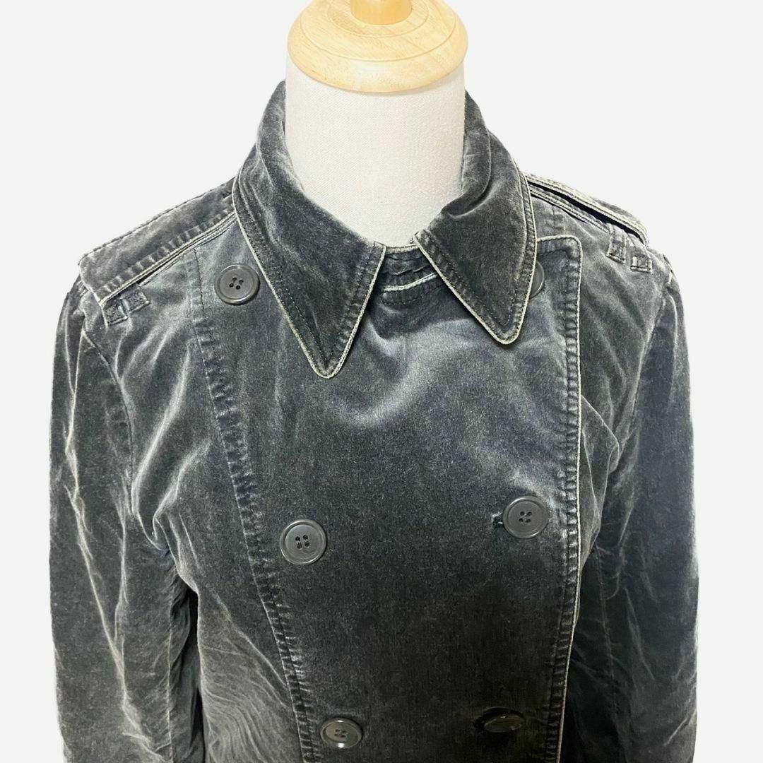 【大人気◎】UNITEDARROWS PINK LAVEL ベロア風ロングコート レディースのジャケット/アウター(トレンチコート)の商品写真