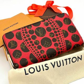 ルイヴィトン(LOUIS VUITTON)の⭐️箱・保存袋付⭐️ヴィトン 草間彌生 ルージュ ジッピーウォレット モノグラム(財布)