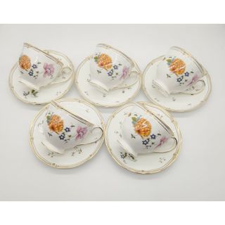 WEDGWOOD - 美品 ウェッジウッド ローズミード カップ＆ソーサー 5客セット