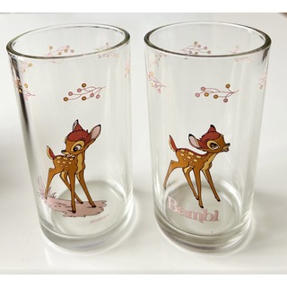 ディズニー(Disney)の昭和レトロ　Bambi バンビ　グラス　2個　ディズニー　タンブラー　コップ(タンブラー)
