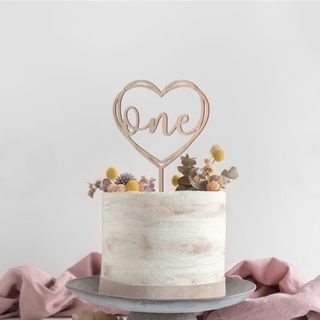 【大人気】木製　ケーキトッパ―　1歳　1才　誕生日　ファーストバースデー　one(その他)