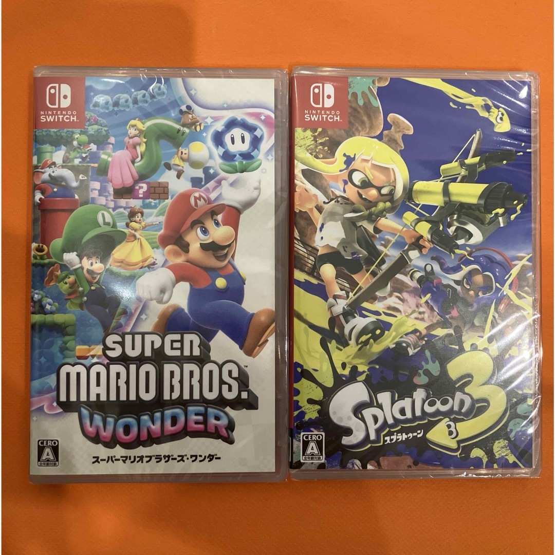 未開封】スーパーマリオブラザーズ ワンダー、スプラトゥーン3 未開封】スーパーマリオブラザーズ ワンダー、スプラトゥーン3