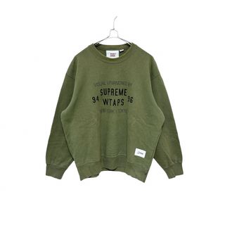 シュプリーム(Supreme)の【即完売】シュプリーム×Wtaps クルーネック トレーナー ライトオリーブ M(スウェット)