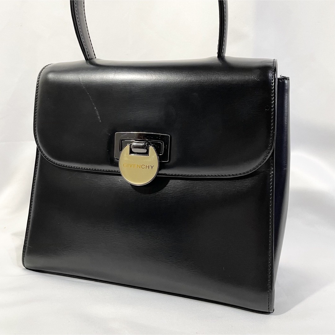 正規品 ジバンシー ハンドバッグ ゴールド金具 フォーマル 鞄 黒 ブラック 革 | フリマアプリ ラクマ