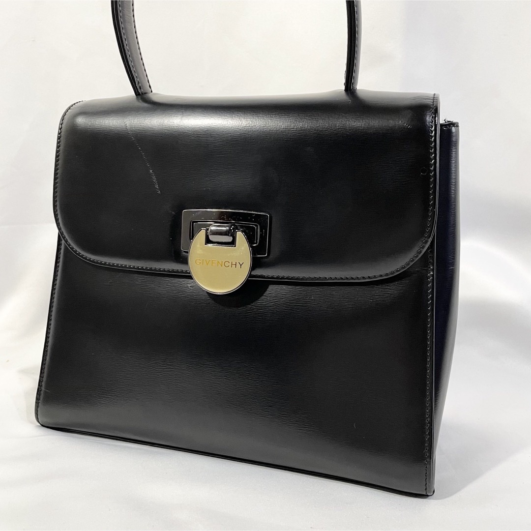正規品 ジバンシー ハンドバッグ ゴールド金具 フォーマル 鞄 黒 正規品 ジバンシー ハンドバッグ ゴールド金具 フォーマル 鞄 黒