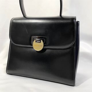 GIVENCHY - 正規品 ジバンシー ハンドバッグ ゴールド金具 フォーマル 鞄 黒 ブラック 革