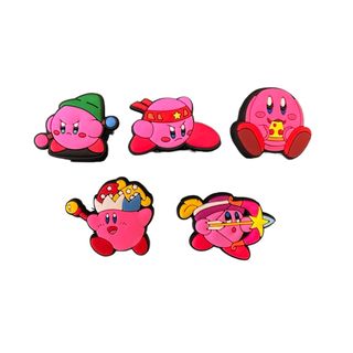 【新品】　星のカービィ　ジビッツ　5点 クロックス　サンダルアクセサリー(キャラクターグッズ)