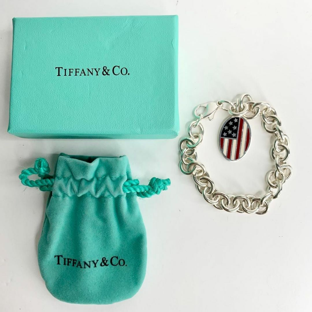 Tiffany & Co.(ティファニー)のティファニー 新品仕上げ 星条旗 アメリカ 国旗 ブレスレット 希少 y79 レディースのアクセサリー(ブレスレット/バングル)の商品写真