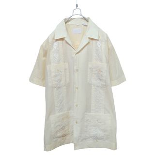 ヴィンテージ(VINTAGE)の【Guayabera】開襟 オープンカラー 刺繍入りキューバシャツ S-496(シャツ)