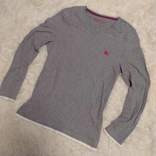 バーバリーブラックレーベル(BURBERRY BLACK LABEL)のBURBERRY ロンT カットソー 2 グレー(Tシャツ/カットソー(七分/長袖))