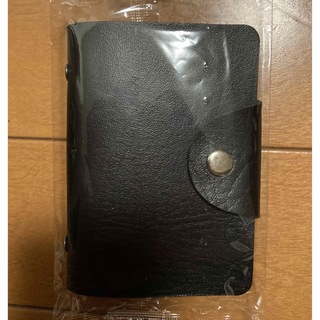 新品未開封 カードケース ファイル 黒 PUレザー合成皮革 革 合皮 ブラック(名刺入れ/定期入れ)
