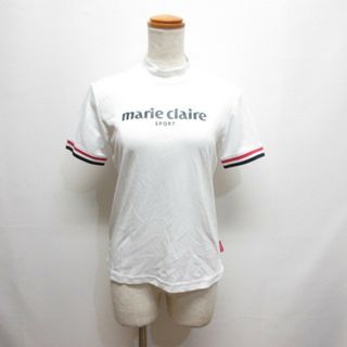 マリクレール(Marie Claire)のマリクレール MARIE CLAIRE ゴルフ 半袖 ハイネック シャツ M 白(ウエア)