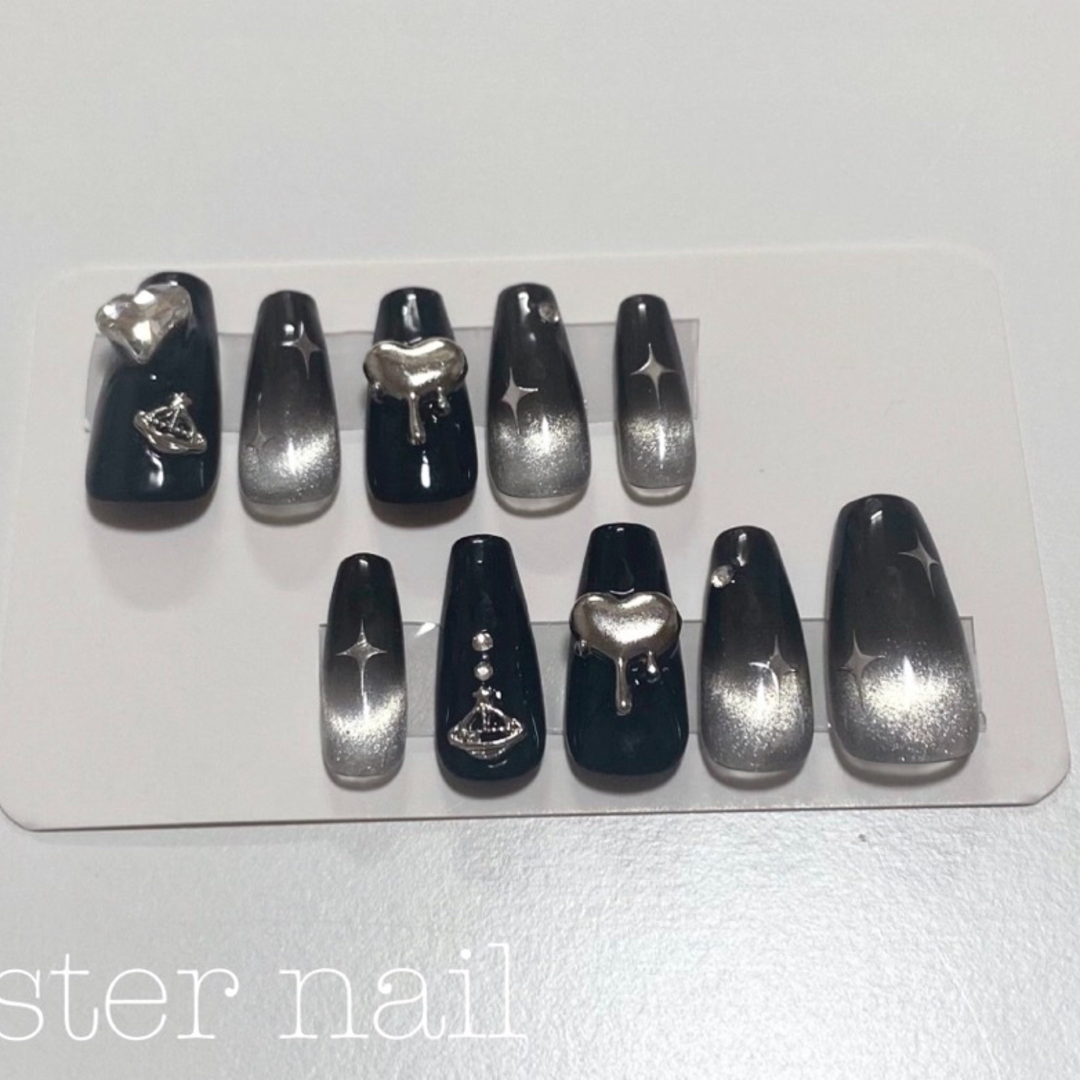 ♡ ハンドメイド ネイルチップ ♡ ハンドメイド ネイルチップ 10個セット Mサイズ - メルカリ