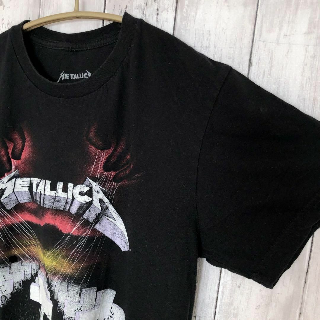 MUSIC TEE(ミュージックティー)のメタリカ　バンドＴシャツ　サイズＳ　マスターオブパペッツ　黒ブラック　メンズ古着 メンズのトップス(Tシャツ/カットソー(半袖/袖なし))の商品写真