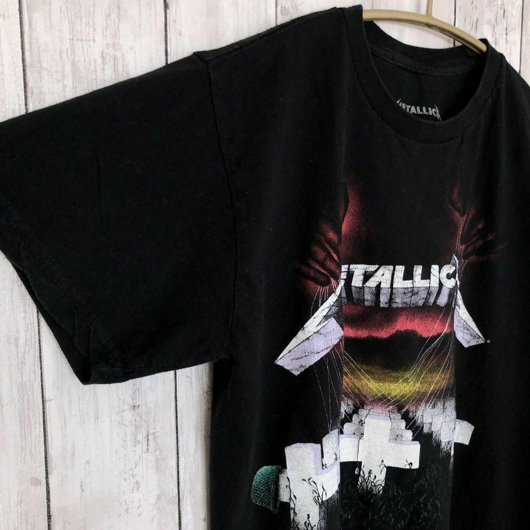 MUSIC TEE(ミュージックティー)のメタリカ　バンドＴシャツ　サイズＳ　マスターオブパペッツ　黒ブラック　メンズ古着 メンズのトップス(Tシャツ/カットソー(半袖/袖なし))の商品写真