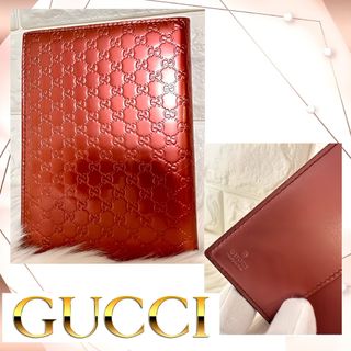 希少品 GUCCI グッチ ノートカバー メモ帳 マイクロGG オレンジ