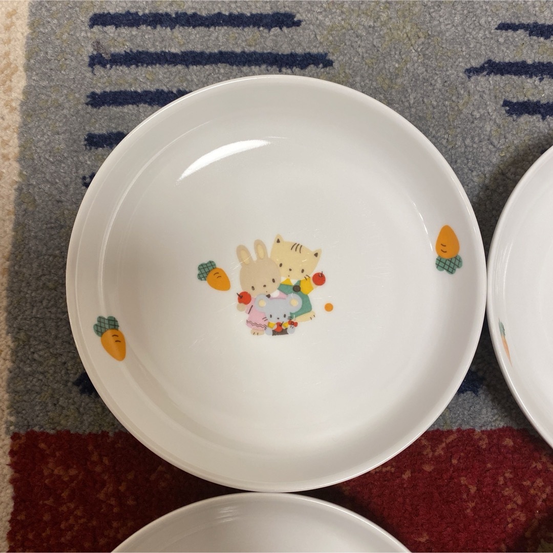 【未使用】可愛いネコとウサギとネズミの小皿×6枚 インテリア/住まい/日用品のキッチン/食器(食器)の商品写真