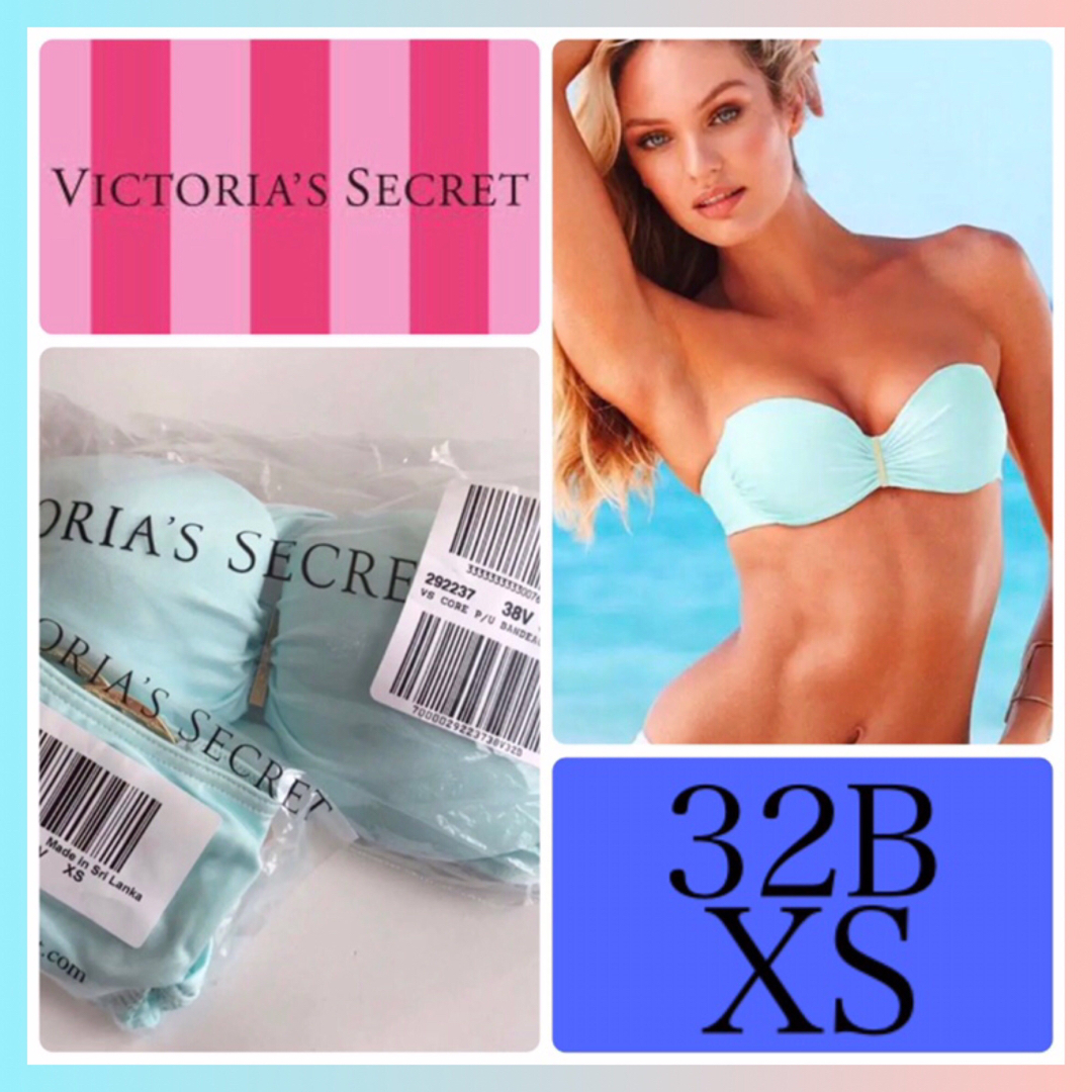 Victoria's Secret(ヴィクトリアズシークレット)のレア 新品 水着 ヴィクトリアシークレット パステル グリーン 32B/XS レディースの水着/浴衣(水着)の商品写真