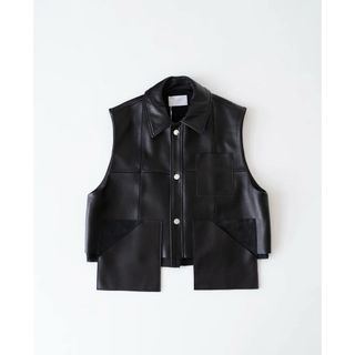 Rich I Black Leather Vest PRY シュウト(ベスト)