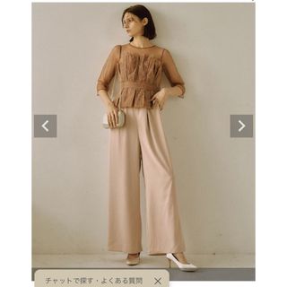 ドーリードール(Dorry Doll)のLE'RURE  パンツドレスFlourish wide pants dress(ロングドレス)