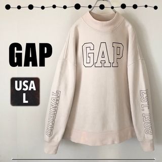 GAP - GAP★モックネックスウェットシャツ★アウトラインロゴ★ドロップショルダー